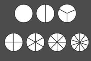 taart tabel sjabloon. ronde vorm van taart of pizza. visueel aantrekkelijk ronde pizza tabel infographic sjabloon vector
