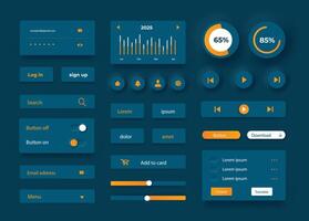 ui uitrusting voor android app en website ui ontwerp vector