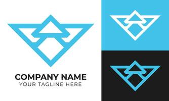 modern minimaal monogram bedrijf logo ontwerp sjabloon vrij vector