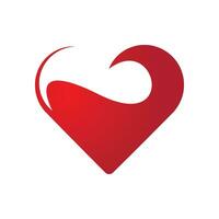 vrij vector hart logo sjabloon rood liefde hart logo ontwerp