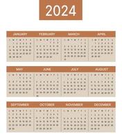 vector 2024 kalender