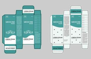 geneeskunde doos ontwerp, sterven-stempelen. vector sjabloon ontwerp.
