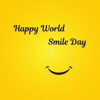 gelukkig wereld glimlach dag poster ontwerp vector