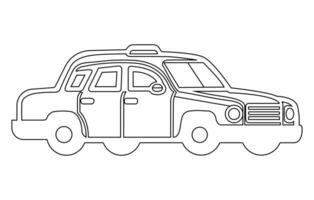 taxi auto illustratie vector. geel taxi auto vlak illustratie. vector