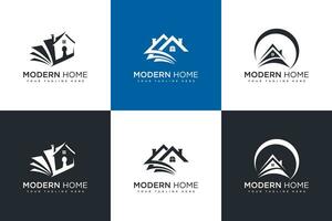 reeks van huis monogram gebouw huis logo vector