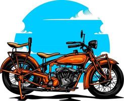 motorfiets illustratie op effen kleur vector