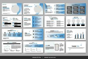 vector zakelijke bedrijf presentatie en bedrijf portefeuille, profiel ontwerp, project rapport, zakelijke profiel