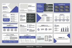 vector zakelijke bedrijf presentatie en bedrijf portefeuille, profiel ontwerp, project rapport, zakelijke profiel