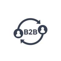 b2b-pictogram op wit vector