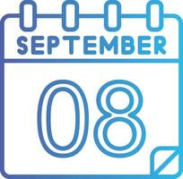 8 september vector icoon