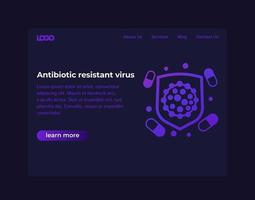antibioticaresistent virus vectorontwerp voor web vector