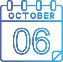 6 oktober vector icoon