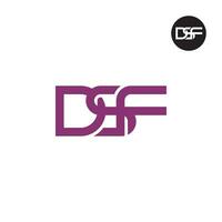 brief dsf monogram logo ontwerp vector