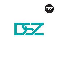 brief dsz monogram logo ontwerp vector