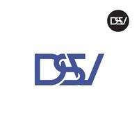 brief dsv monogram logo ontwerp vector