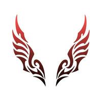 grafisch vector illustratie van tribal kunst ontwerp van een paar- van Vleugels geschikt voor elementen