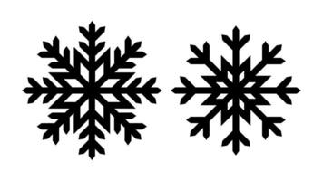 vector sneeuwvlok silhouetten zwart Aan wit achtergrond