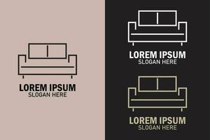 huis meubilair sofa icoon logo ontwerpen interieur ontwerp bedrijven en agentschappen concept meubilair logo sjabloon vector