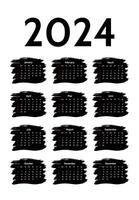 kalender voor 2024 geïsoleerd Aan een wit achtergrond vector