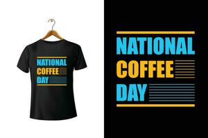 nationaal koffie dag vector typografie t-shirt ontwerp