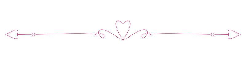 dun roze hart vormig lijnen voor voordeel lijnen vector