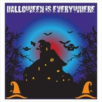 halloween is overal t overhemd ontwerp vector