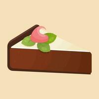 chocola kwarktaart vector illustratie