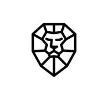 leeuwenkop logo ontwerp vector pictogram in schildvorm. vector schild vorm ontwerpelement.