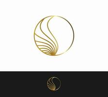 elegant luxe goud logo vector