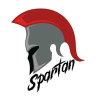 spartaans krijger helm logo vector ontwerp