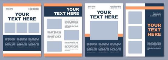 zakelijk voorstel brochure sjabloon. marketing materiaal. flyer, boekje, folder afdrukken, omslagontwerp met kopieerruimte. jouw tekst hier. vectorlay-outs voor tijdschriften, jaarverslagen, reclameposters vector