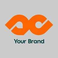 ac logo minimalistische modern logobeweging desain concept vector