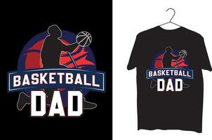 basketbal vader t overhemd ontwerp vector