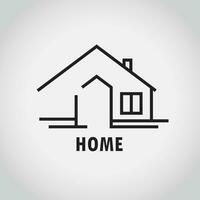 modern minimalistische huis huis vlak logo icoon concept idee vector