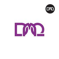 brief dmq monogram logo ontwerp vector