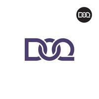 brief doq monogram logo ontwerp vector
