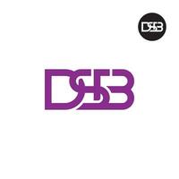 brief dsb monogram logo ontwerp vector