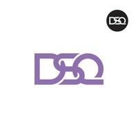 brief dsq monogram logo ontwerp vector