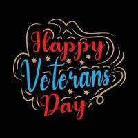 gelukkig veteranen dag t overhemd ontwerp Amerika vector