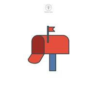 postbus icoon symbool vector illustratie geïsoleerd Aan wit achtergrond