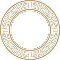 Chinese gouden cirkel kader decoratief ontwerp. vector