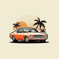 Australië klassiek retro spier auto vector kunst illustratie geïsoleerd. het beste voor automotive t-shirt ontwerp