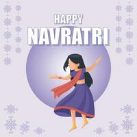 gelukkig navratri post vector