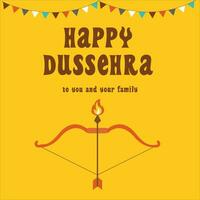 gelukkig dussehra sociaal media vrij sjabloon vector