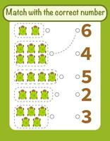 vector tellen en bij elkaar passen getallen wiskunde werkblad sjabloon tellen groen schildpadden