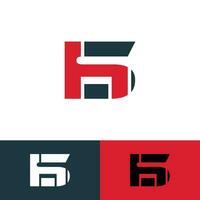 hs of sh monogram brief logo vector. vector