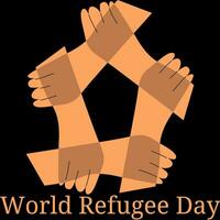 wereld vluchtelingen dag vector