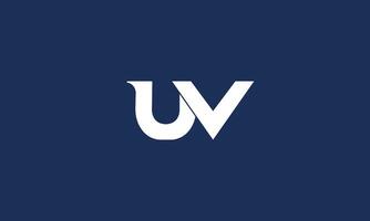 vu uv logo ontwerp vector sjabloon