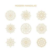 moderne mandala's logo vector sjablonen, abstracte symbolen in decoratieve etnische stijl, emblemen voor luxeproducten, hotels, boetieks, sieraden, oosterse cosmetica, spa, restaurants, winkels en winkels.