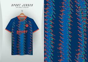 achtergronden voor sport- Jersey, voetbal truien, rennen truien, racing truien, blauw zigzag strepen vector